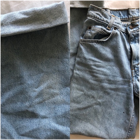 RARE ORANGE TAB 550’s LIGHTWASH LEVIS 26 - Picture 3 of 4